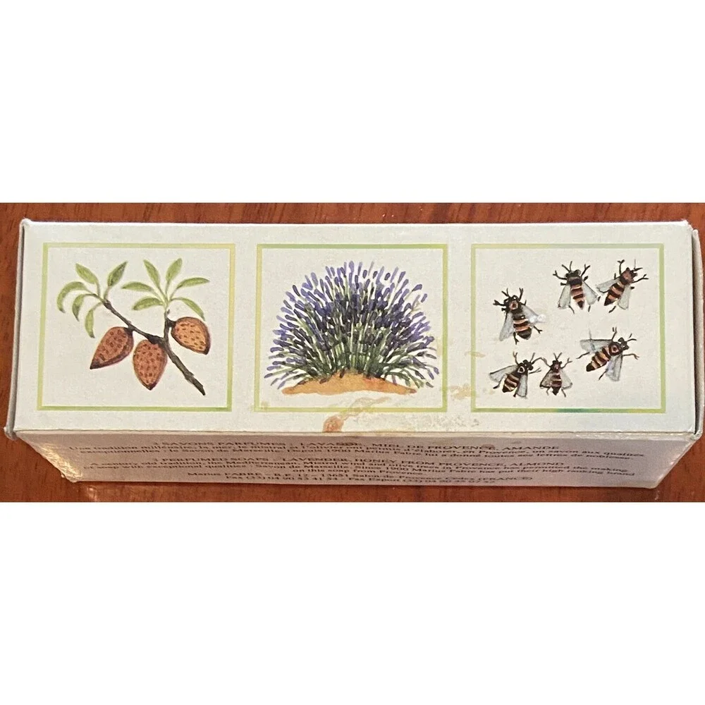 Vtg Savon De Marseille New Set Of 3 Bar Soaps 100% Natural
